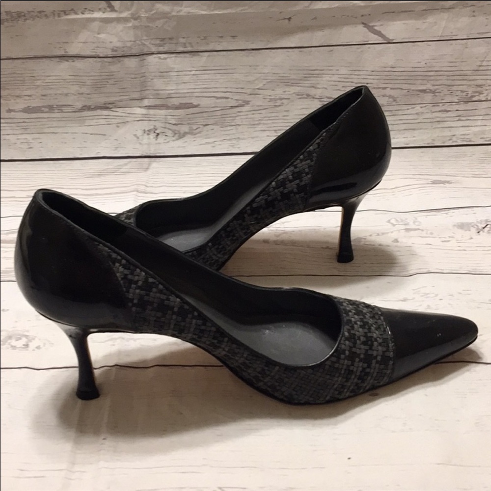 Manolo Blahnik heels paid cloth pointy toe 8.5-9